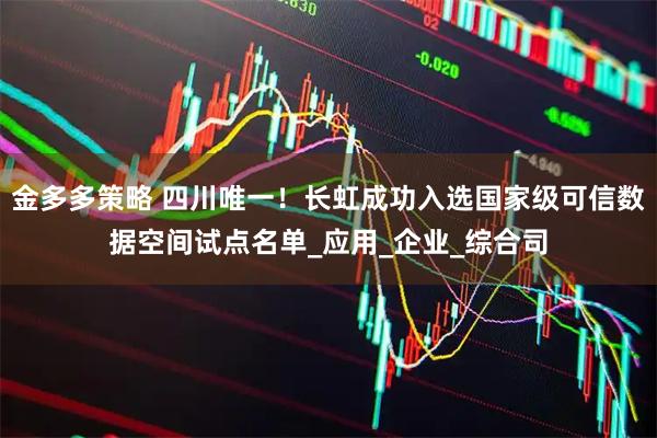 金多多策略 四川唯一！长虹成功入选国家级可信数据空间试点名单_应用_企业_综合司